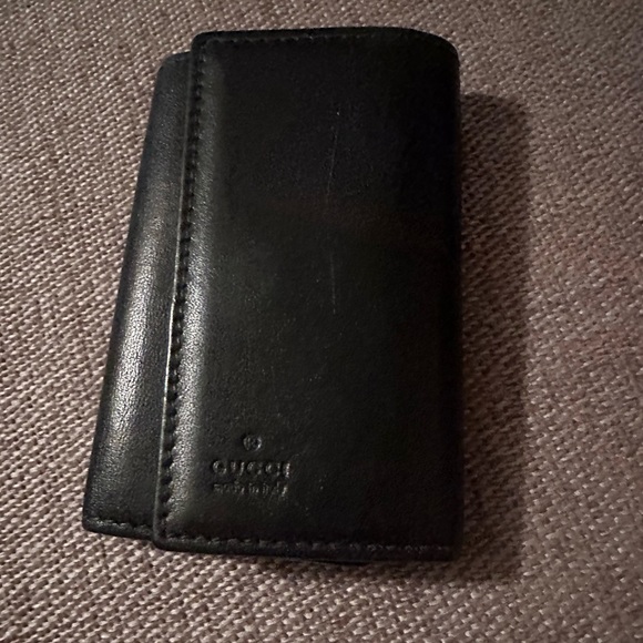 Gucci Blooms Green & Black leather key case floral pattern 6 ring Authentic - Picture 16 of 16